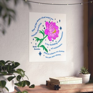 Feminist Art Print: bell hooks, Building communities of resistance image 7