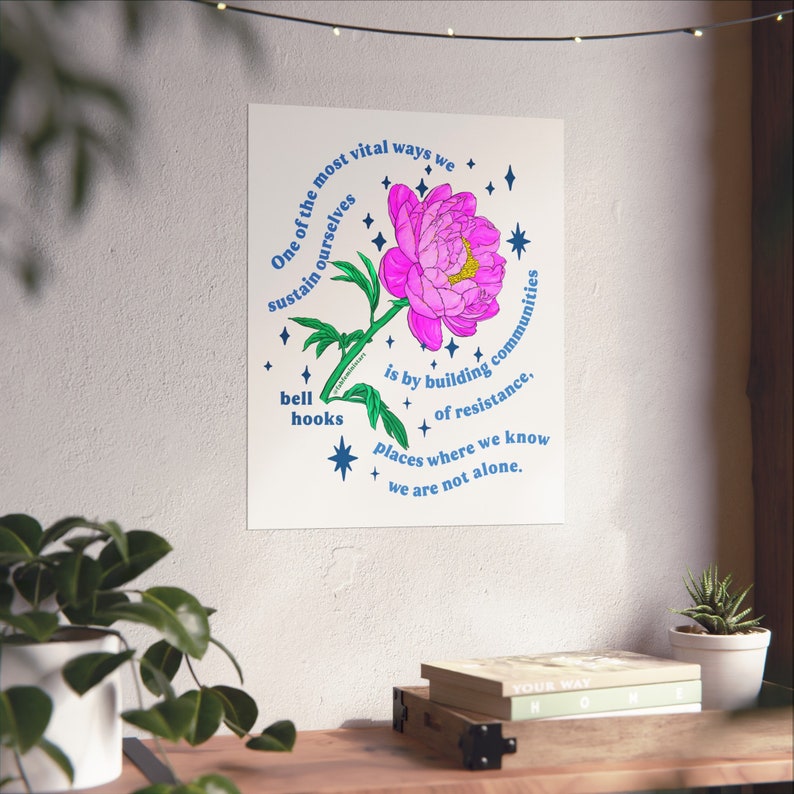 Feminist Art Print: bell hooks, Building communities of resistance image 7