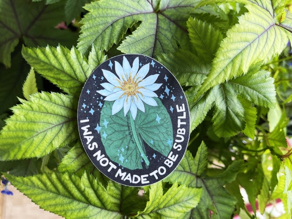 Feminist Stickers: I Was Not Made To Be Subtle, quotes about life