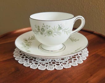 Vintage Wedgewood Westbury Footed Teacup and Saucer