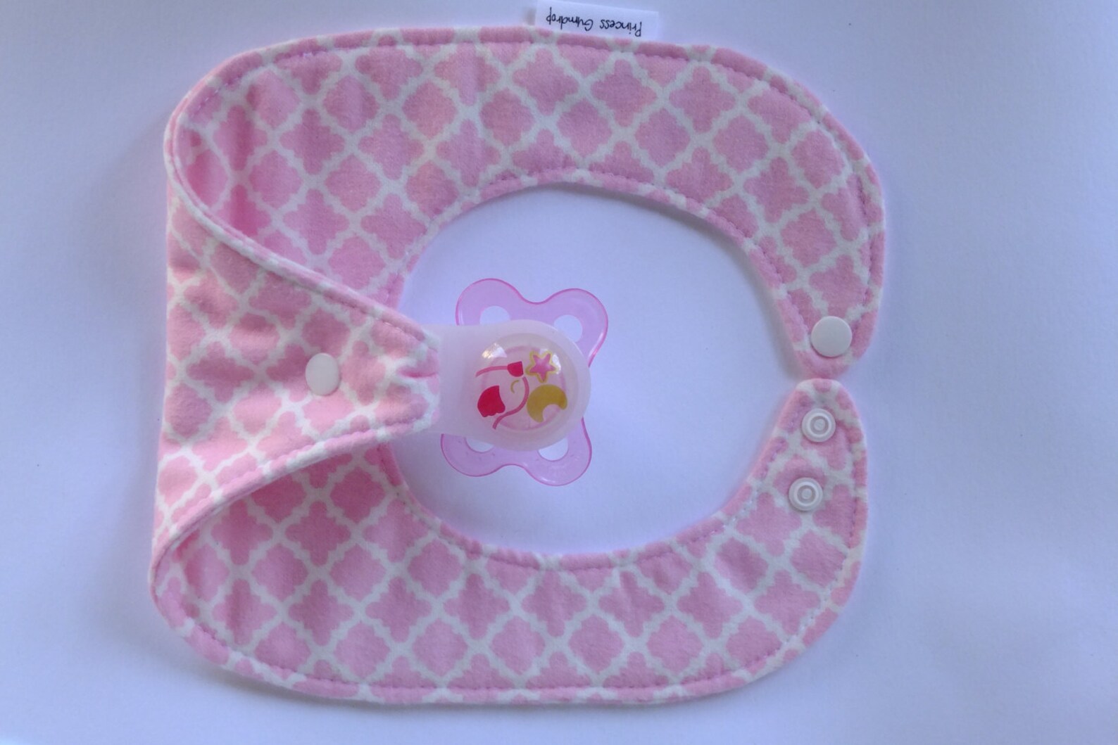 Pacifier Bibs Blue Pattern Baby Pacifier Bib Baby Shower Etsy