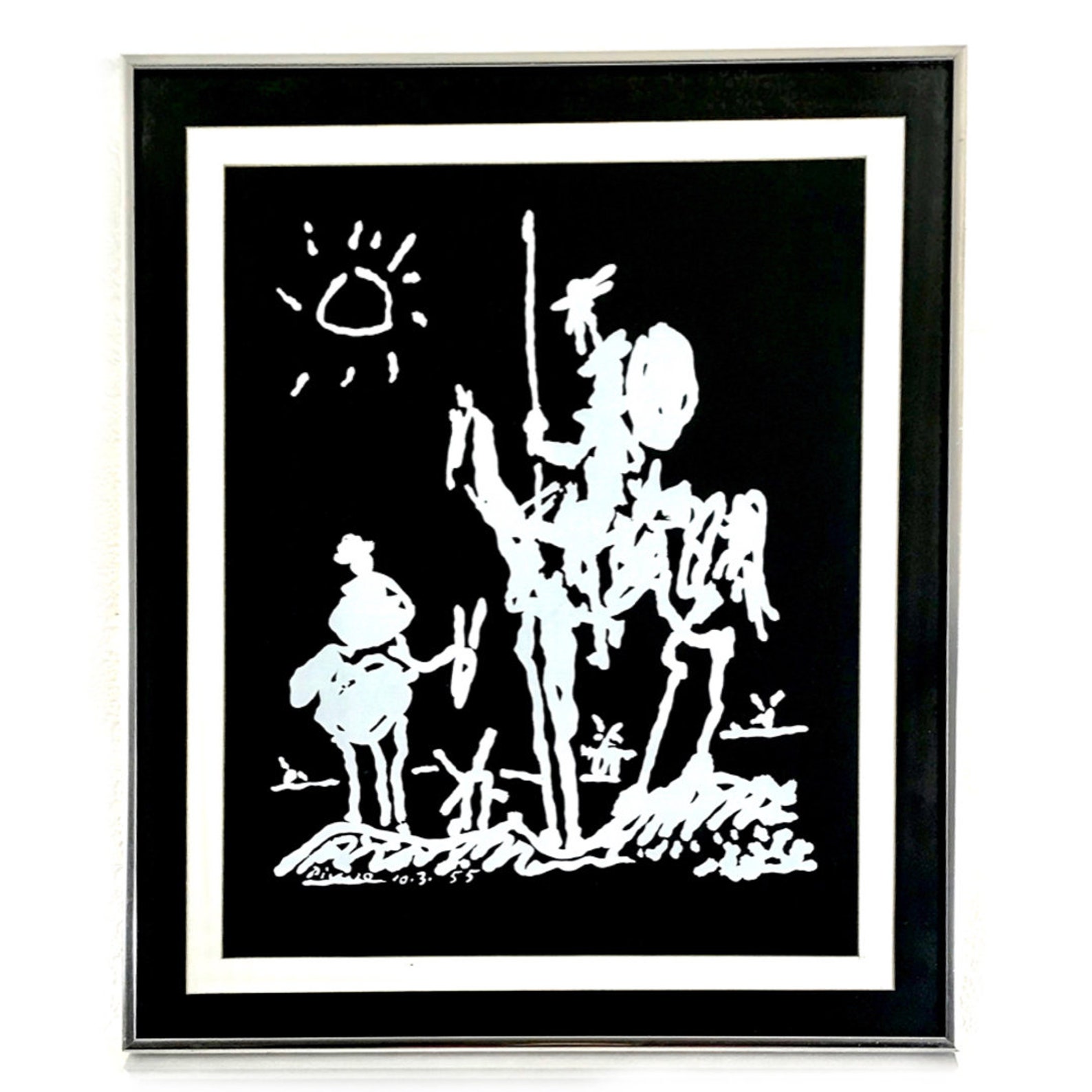 Pablo Picasso Don Quixote & Sancho Panza Inverse Print 24 X - Etsy