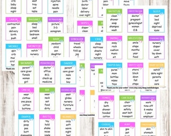 Printable Baby Shower Taboo Game Cards - Instant Download Game for Gender Reveal, Baby Sprinkle - PDF