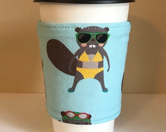 Take Out Cup Cozy Canadian Beaver