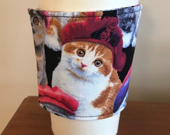 Cup Cozy Take Out Cup Cozy Cat Lover Gift Cat Lover Present