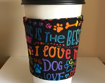 Take Out Cup Cozy Dog Lover Present