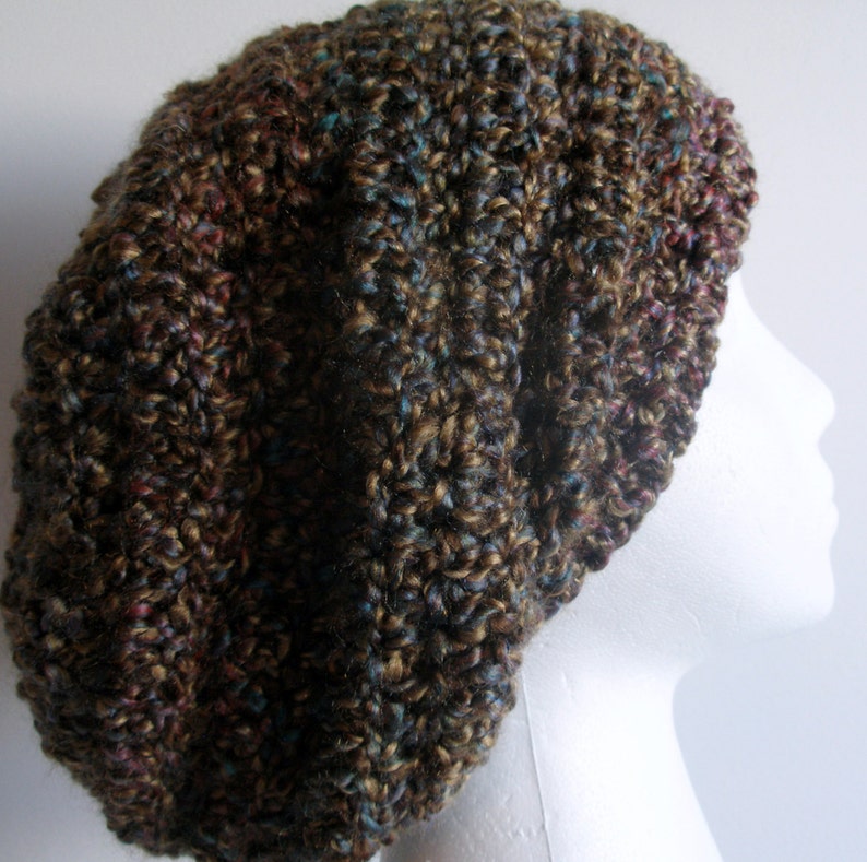 Brown Slouchy Brown Slouchy Hat Brown Crocheted Slouchy Hat