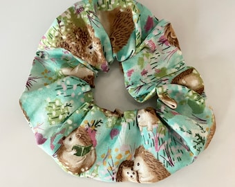 Hair Scrunchie Green Scrunchie Green Hair Scrunchie Hedgehog Gift Hedgehog Present