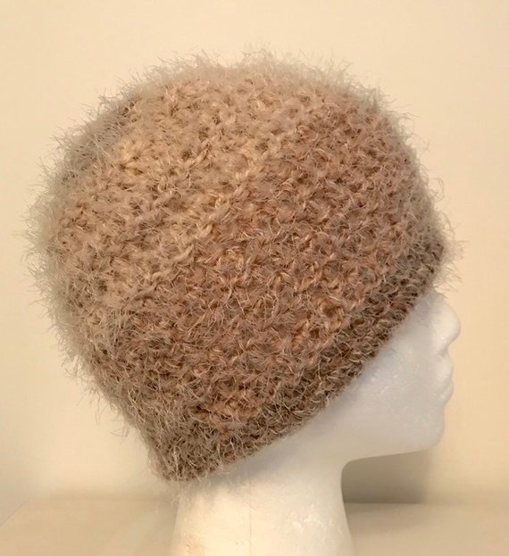 beige winter hat