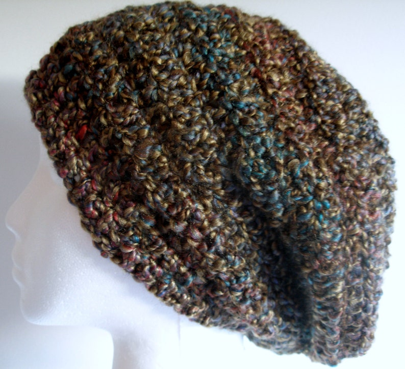 Brown Slouchy Brown Slouchy Hat Brown Crocheted Slouchy Hat