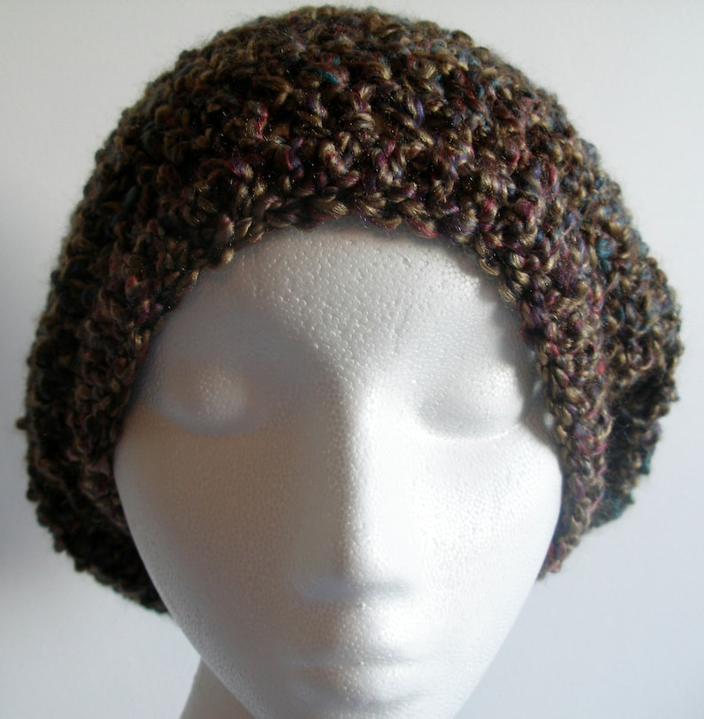 Brown Slouchy Brown Slouchy Hat Brown Crocheted Slouchy Hat