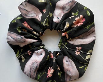 Handmade Cotton Hair Scrunchie Gift for Owl Lover