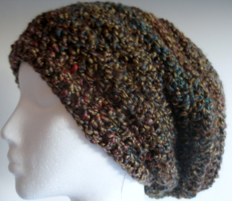 Brown Slouchy Brown Slouchy Hat Brown Crocheted Slouchy Hat