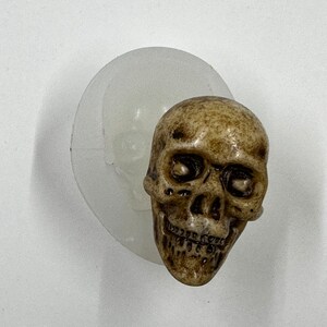SKULL HEAD Flexible Mold - Clear or Rubber Silicone Only - Perfect for Halloween decorations, Pendants, Jewelry!