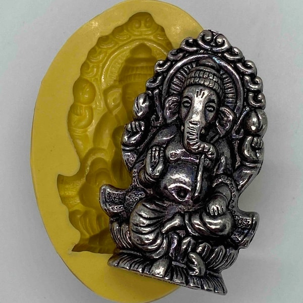 GANESHA HINDU ELEPHANT Flexible Mold - Great for pendant!