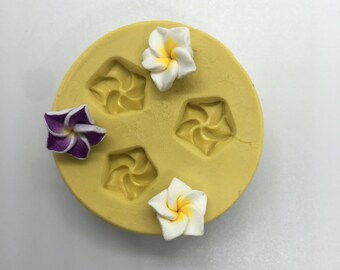 HIBISCUS FLOWER (Miniature) Flexible Silicone Mold - Set of three miniature flowers!