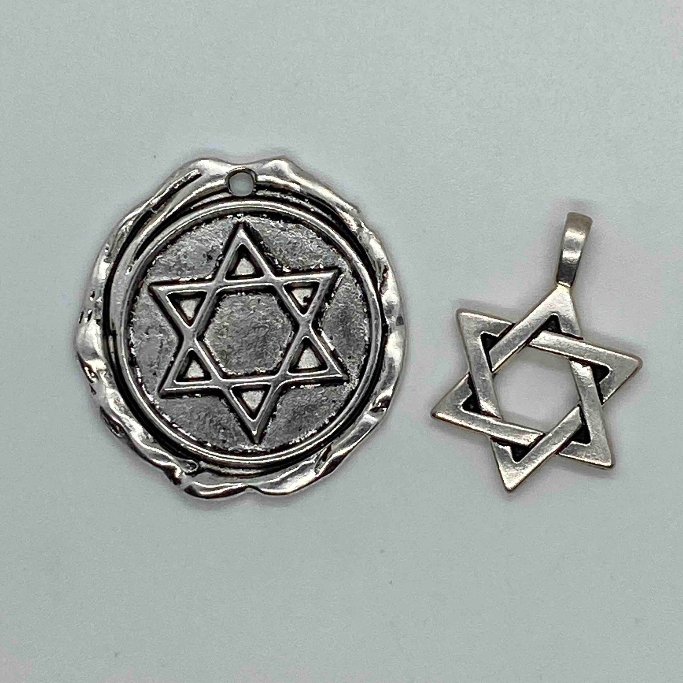 1:12 Star of David Dollhouse Miniature Jewelry Gold or Silver Metal Choice 
