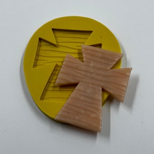 CROSS with TIGER TEXTURE Flexible Mold - Great for Earrings!