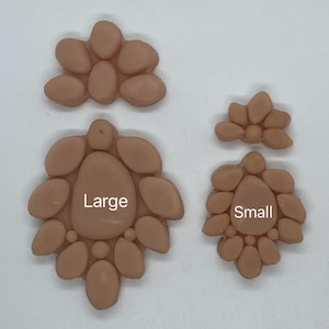SOUTHWESTERN-STYLE Angled Earring with Stone-Edge and Topper Set Flexible Mold - Two Sizes Available!!