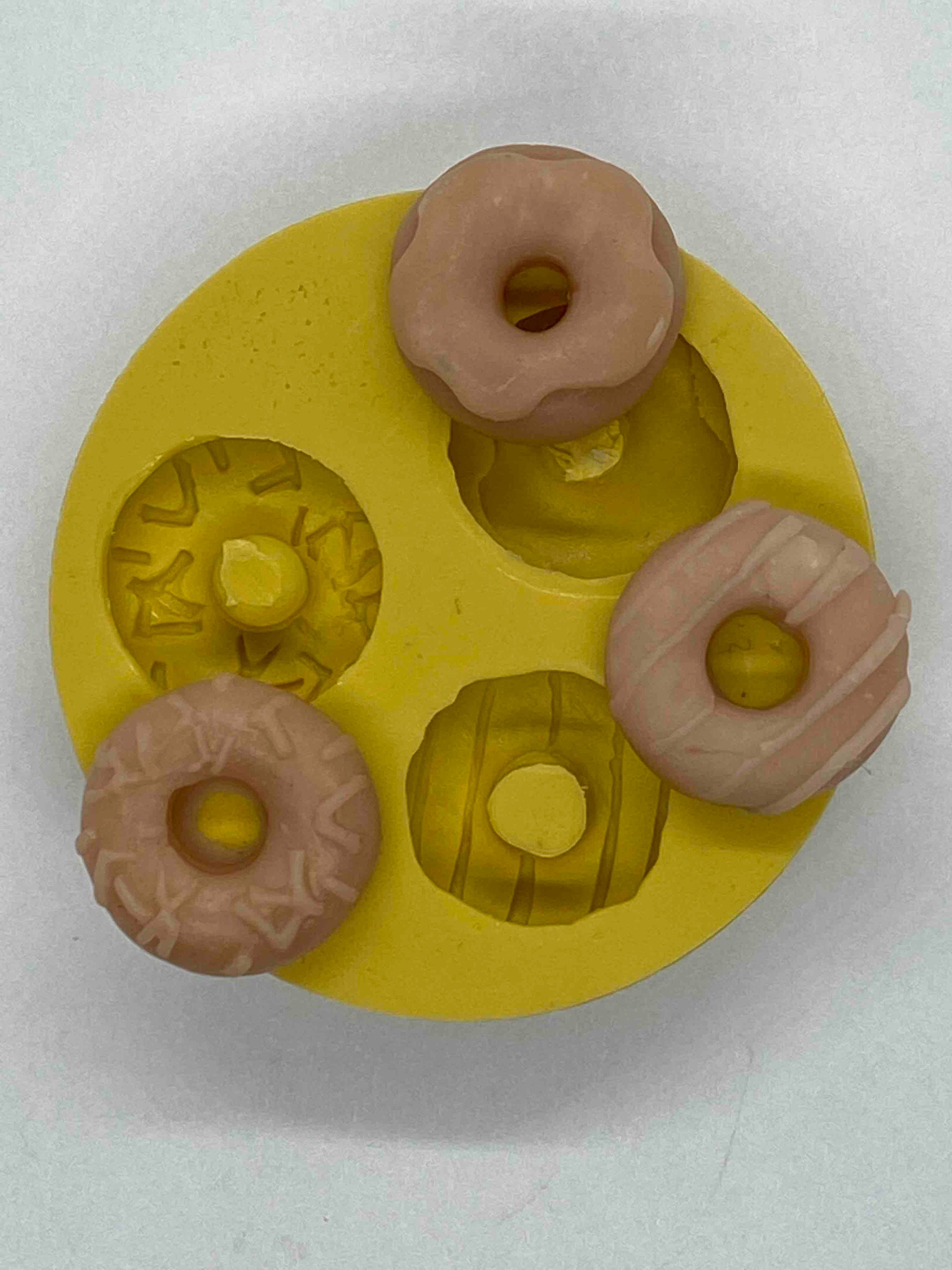 DONUTS Miniature Flexible Mold Set of Three Donuts Etsy