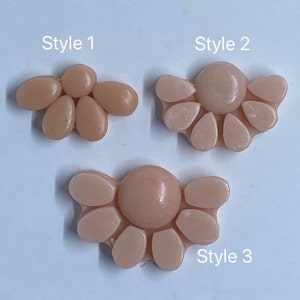 SOUTHWESTERN-STYLE Stud-Style Stone Half Flower Flexible Mold - Choose from three styles! Great for earrings and hatpins!!
