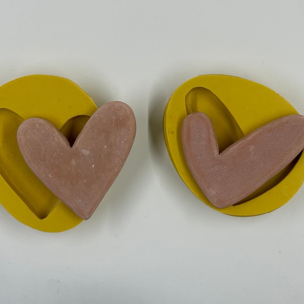Asymetrical-Style Heart Flexible Mold - Choose from Two Styles!
