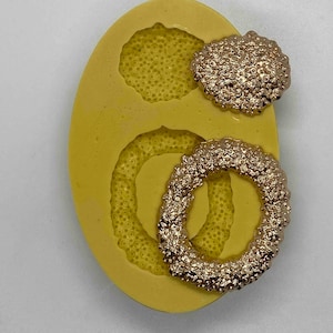 DRUZY-STYLE TEXTURED Circle Shaped Flexible Mold - Mold makes two pieces!!