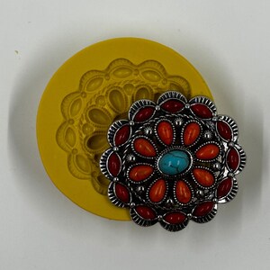 MANDALA-STYLE Beaded Circle (tyle 2) Flexible Mold - Great for Charm, Earring or Pendant!