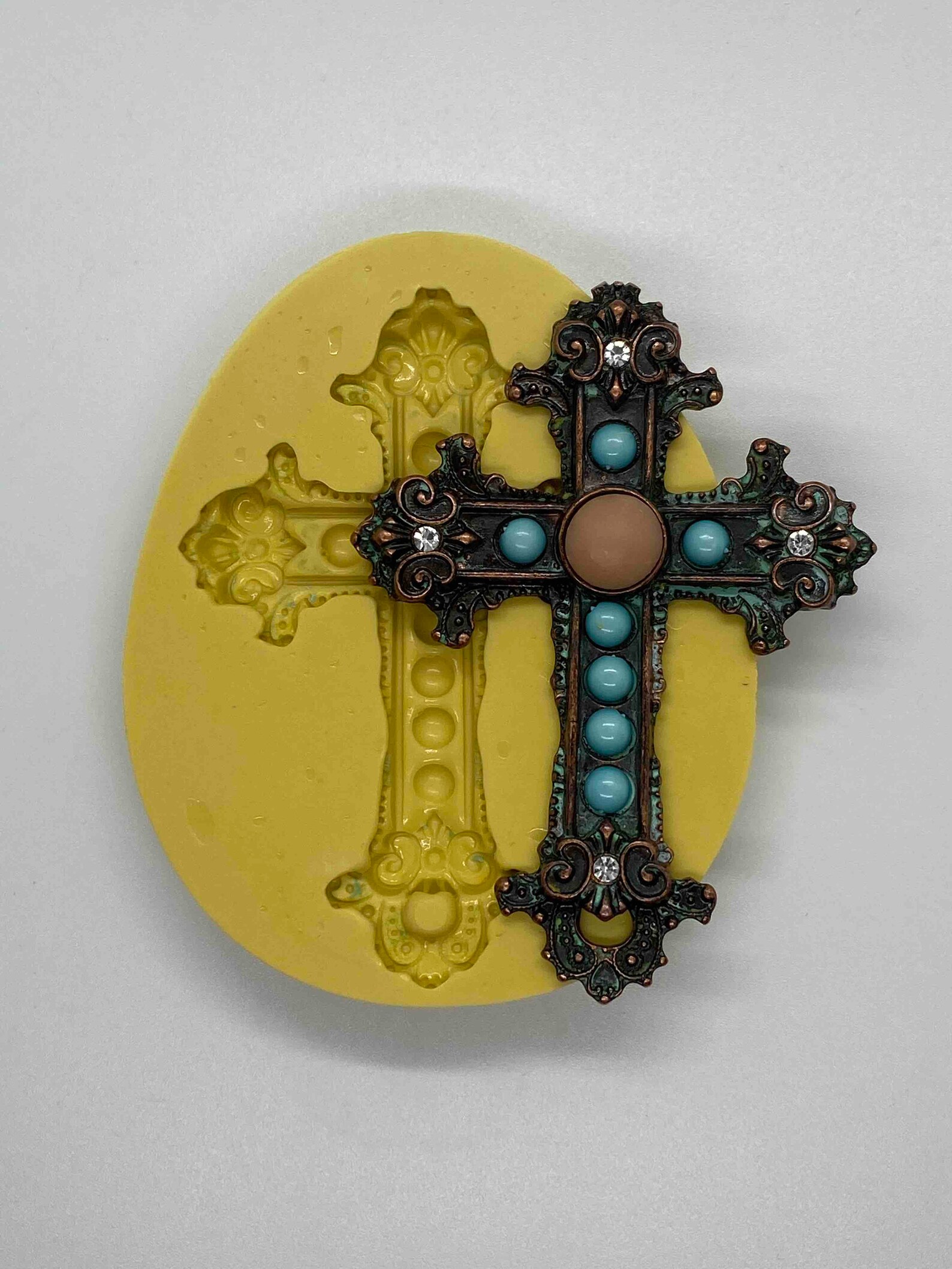 ORNATE CROSS Flexible Mold Etsy