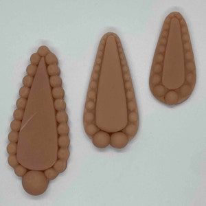 Round Bead Edged Teardrop Flexible Molds - Choose from Three Sizes!