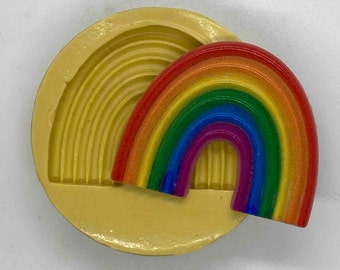 RAINBOW Flexible Mold - Great for pendant, pin, or large earrings!!