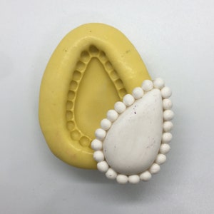 BEADED TEARDROP Flexible Mold - Three Sizes Available!! - Choose your Size