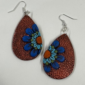 TEXTURED Embroidery-Style Flower Earring Set Flexible Mold image 7