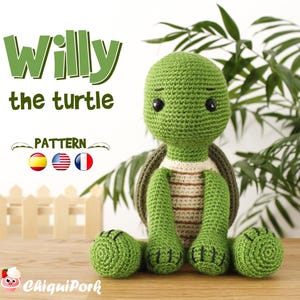 Crochet Turtle pattern Amigurumi Turtle pattern pdf tutorial - Willy the turtle
