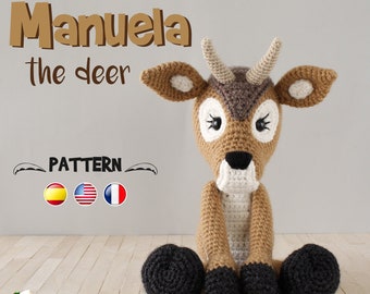 Crochet Deer PATTERN Amigurumi Deer pattern pdf tutorial - Manuela the Deer