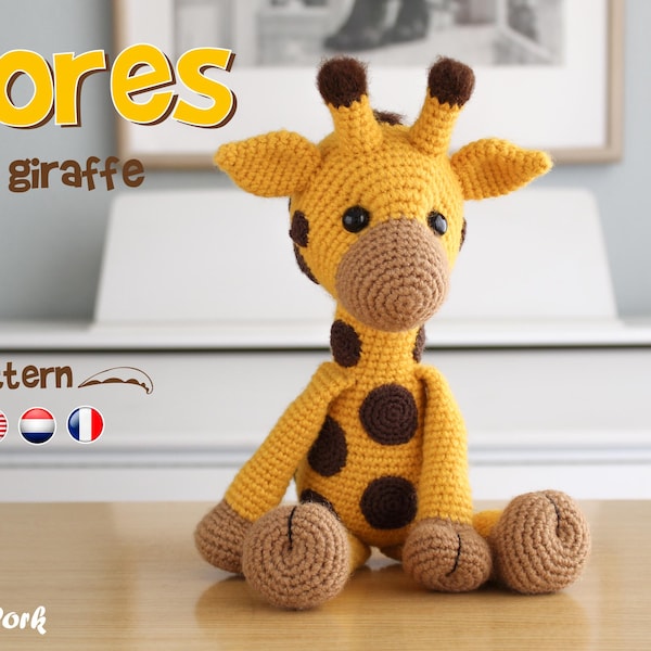 Crochet Giraffe Pattern Amigurumi Giraffe pattern pdf tutorial - DOLORES the giraffe