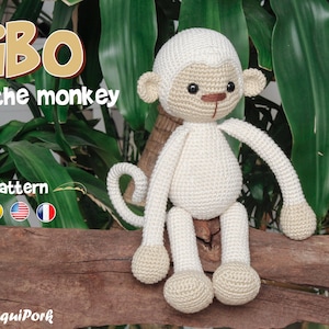 Patrón crochet Mono Amigurumi Mono pdf tutorial - Kibo el Mono