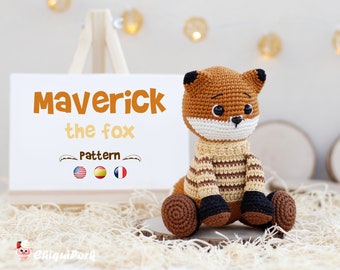 Tutoriel pdf pour le modèle de renard Amigurumi au crochet - Maverick le renard