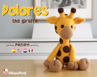 Crochet Giraffe Pattern Amigurumi Giraffe pattern pdf tutorial - DOLORES the giraffe