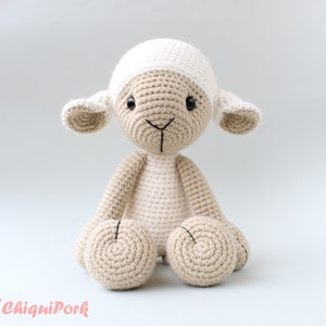 Crochet Sheep PATTERN Amigurumi pdf tutorial LISA the sheep Crochet Lamb pattern image 5