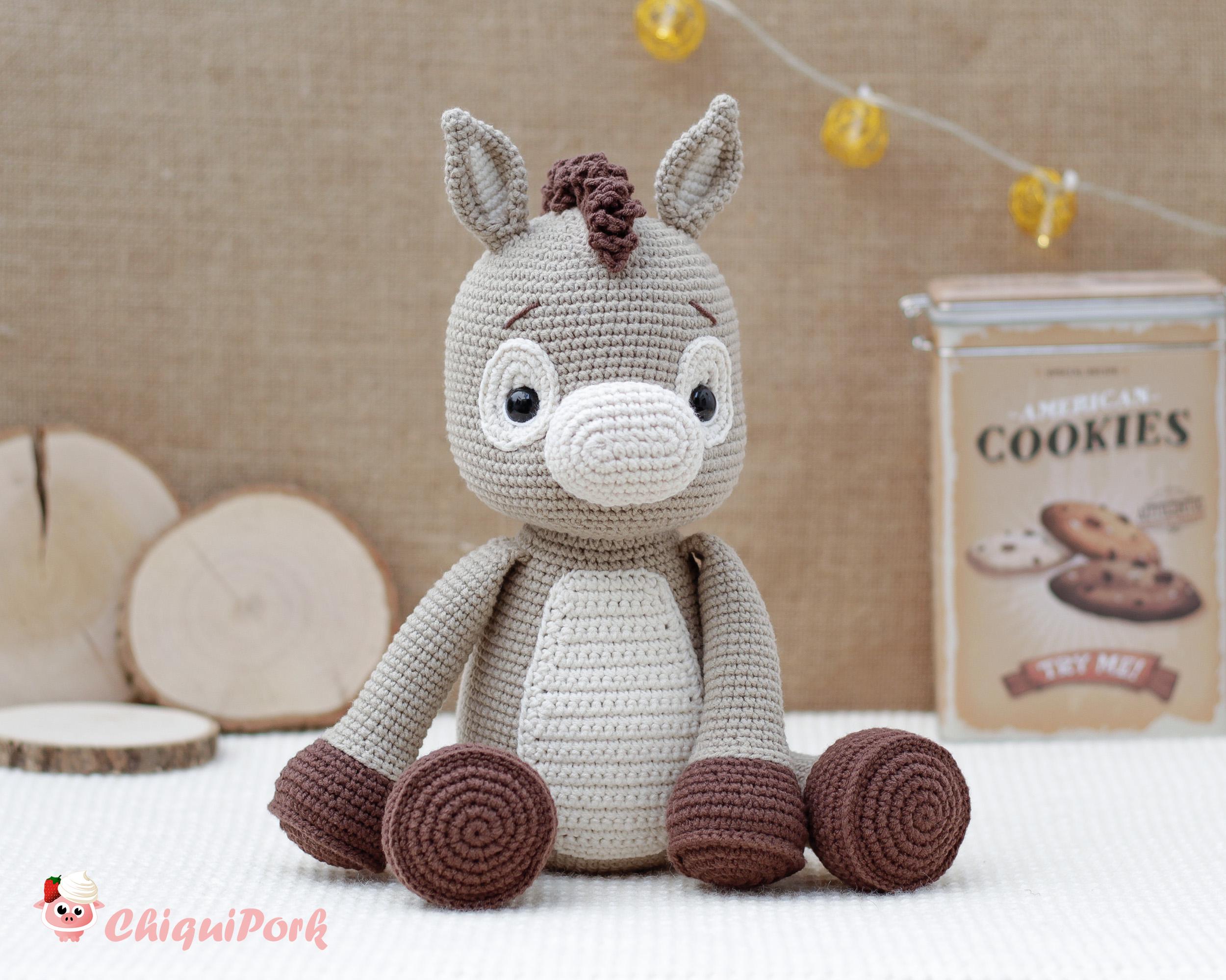Donkey Crochet Pattern Donkey Amigurumi tutorial
