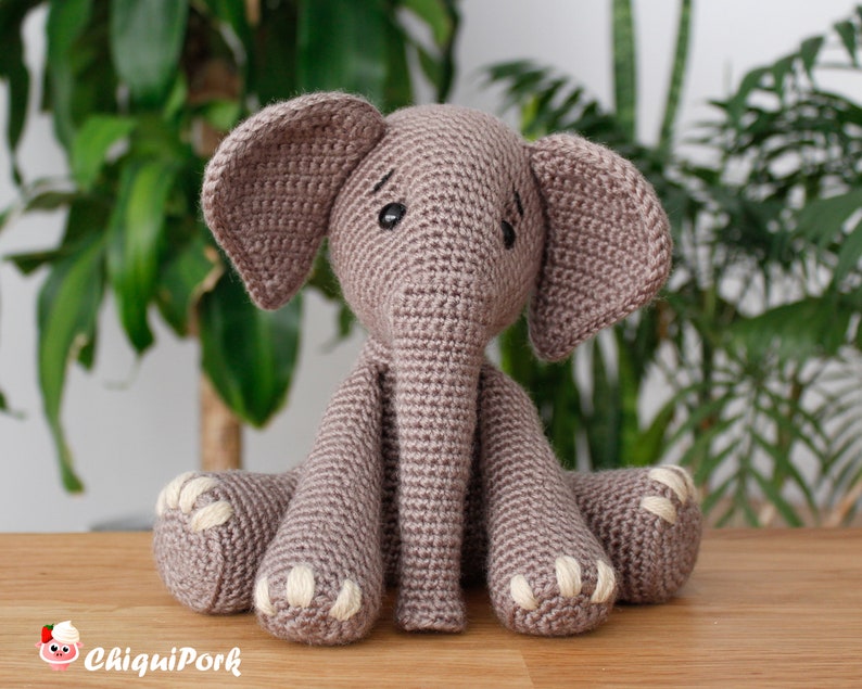 Crochet elephant Pattern Amigurumi pattern elephant pdf tutorial Bubba the elephant image 10