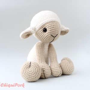 Crochet Sheep PATTERN Amigurumi pdf tutorial LISA the sheep Crochet Lamb pattern image 4