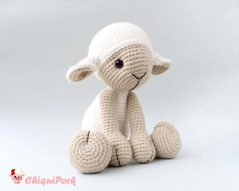 Crochet Sheep PATTERN Amigurumi pdf tutorial LISA the sheep Crochet Lamb pattern image 4