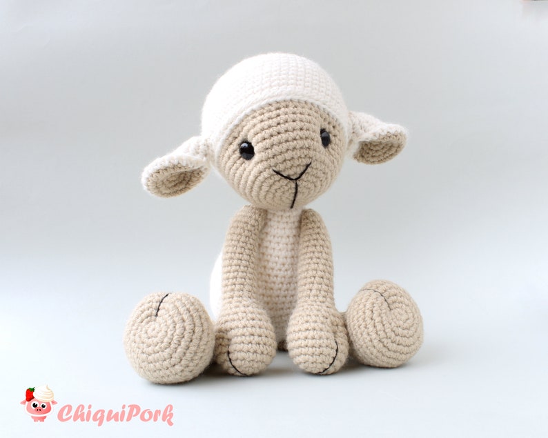 Crochet Sheep PATTERN Amigurumi pdf tutorial LISA the sheep Crochet Lamb pattern image 7