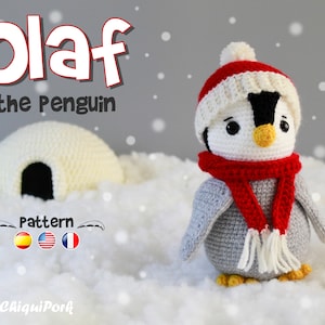 Crochet Penguin PATTERN Amigurumi Penguin pattern pdf tutorial Olaf the penguin image 1