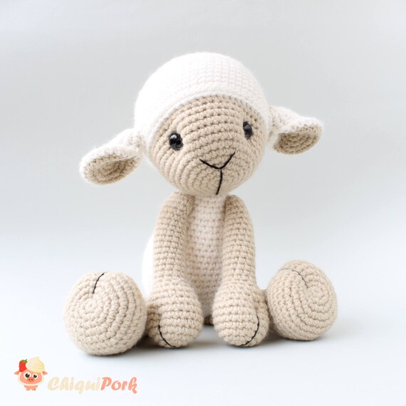 Black Sheep Toy. Vintage Crochet Pattern.