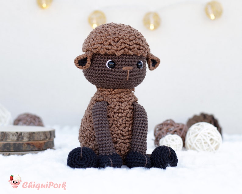 Crochet Lamb Pattern Amigurumi Sheep pattern pdf tutorial Brownie l'agneau image 5