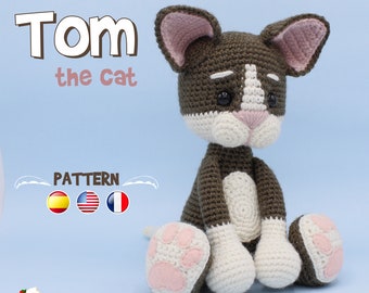 Amigurumi Cat PATTERN Cat crochet pattern pdf tutorial - Tom the Cat