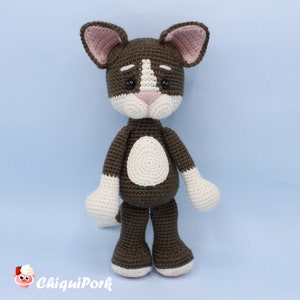 Amigurumi Cat PATTERN Cat crochet pattern pdf tutorial Tom the Cat image 10